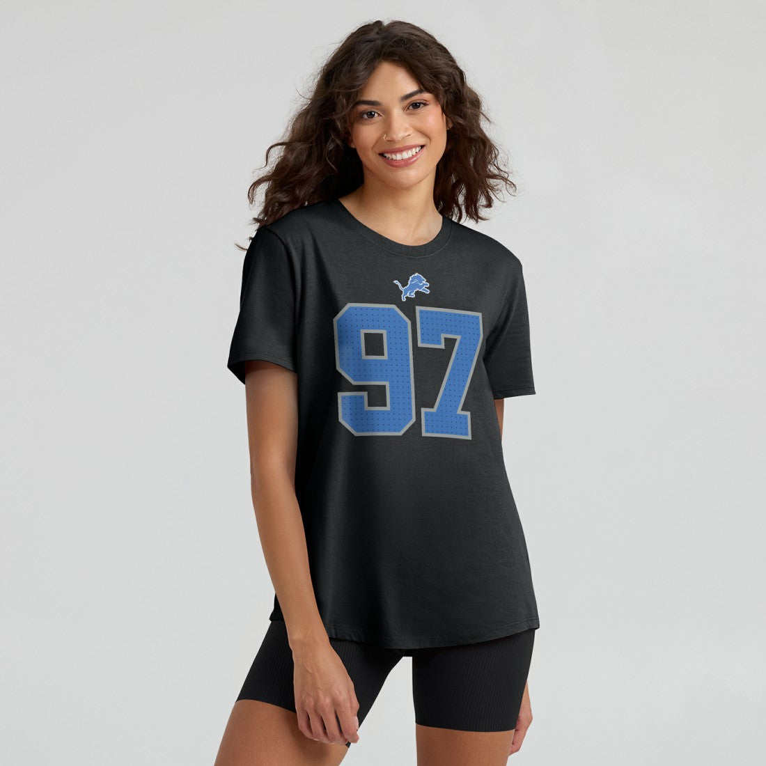 Aidan Hutchinson  Women's Player Name & Number T-Shirt - Detroit Lions