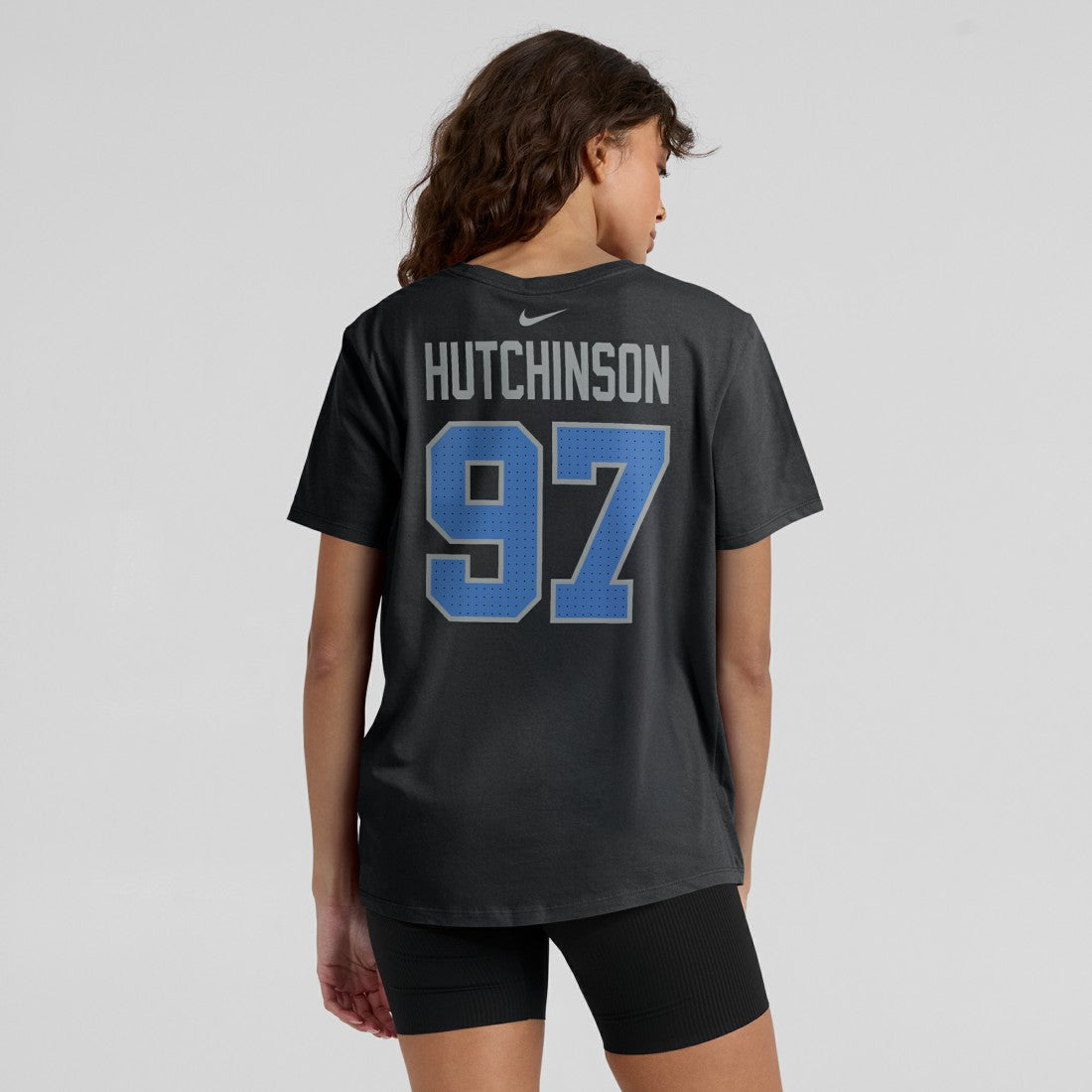 Aidan Hutchinson  Women's Player Name & Number T-Shirt - Detroit Lions