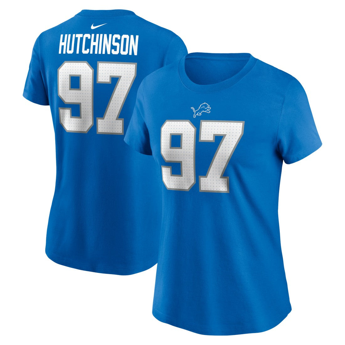 Aidan Hutchinson  Women's Player Name & Number T-Shirt - Detroit Lions