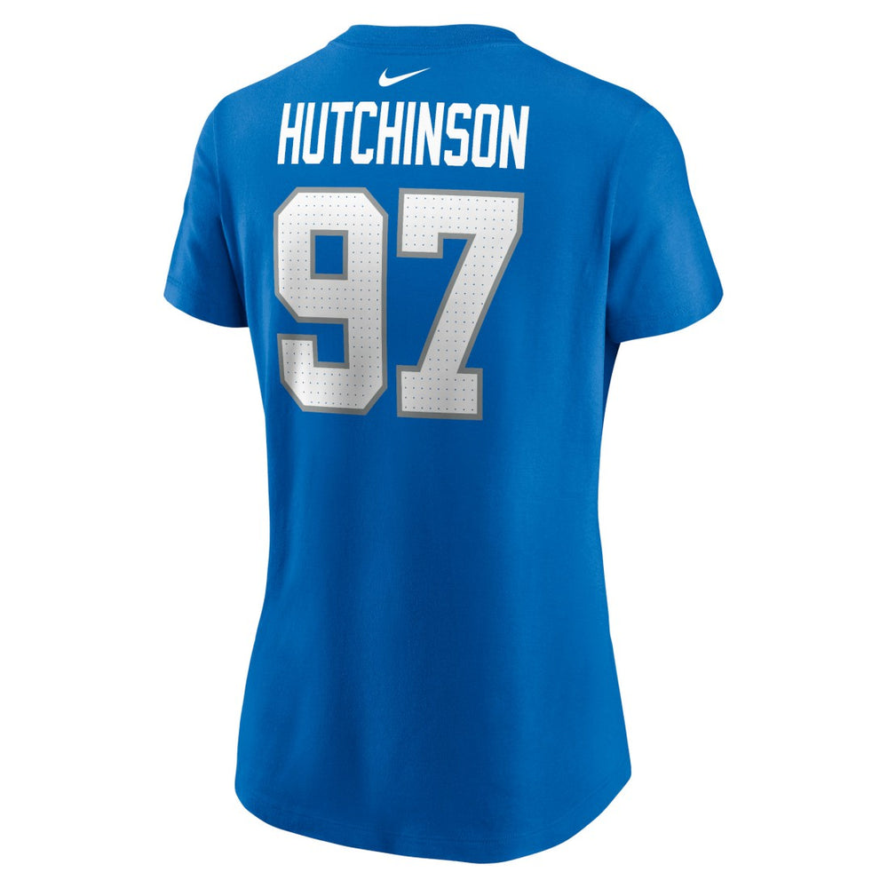 Aidan Hutchinson  Women's Player Name & Number T-Shirt - Detroit Lions