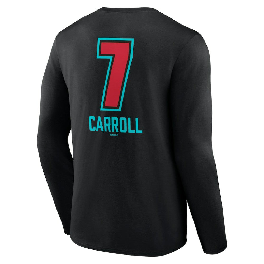 MLB Corbin Carroll Arizona Diamondbacks Name & Number Fastball Long Sleeve T-Shirt