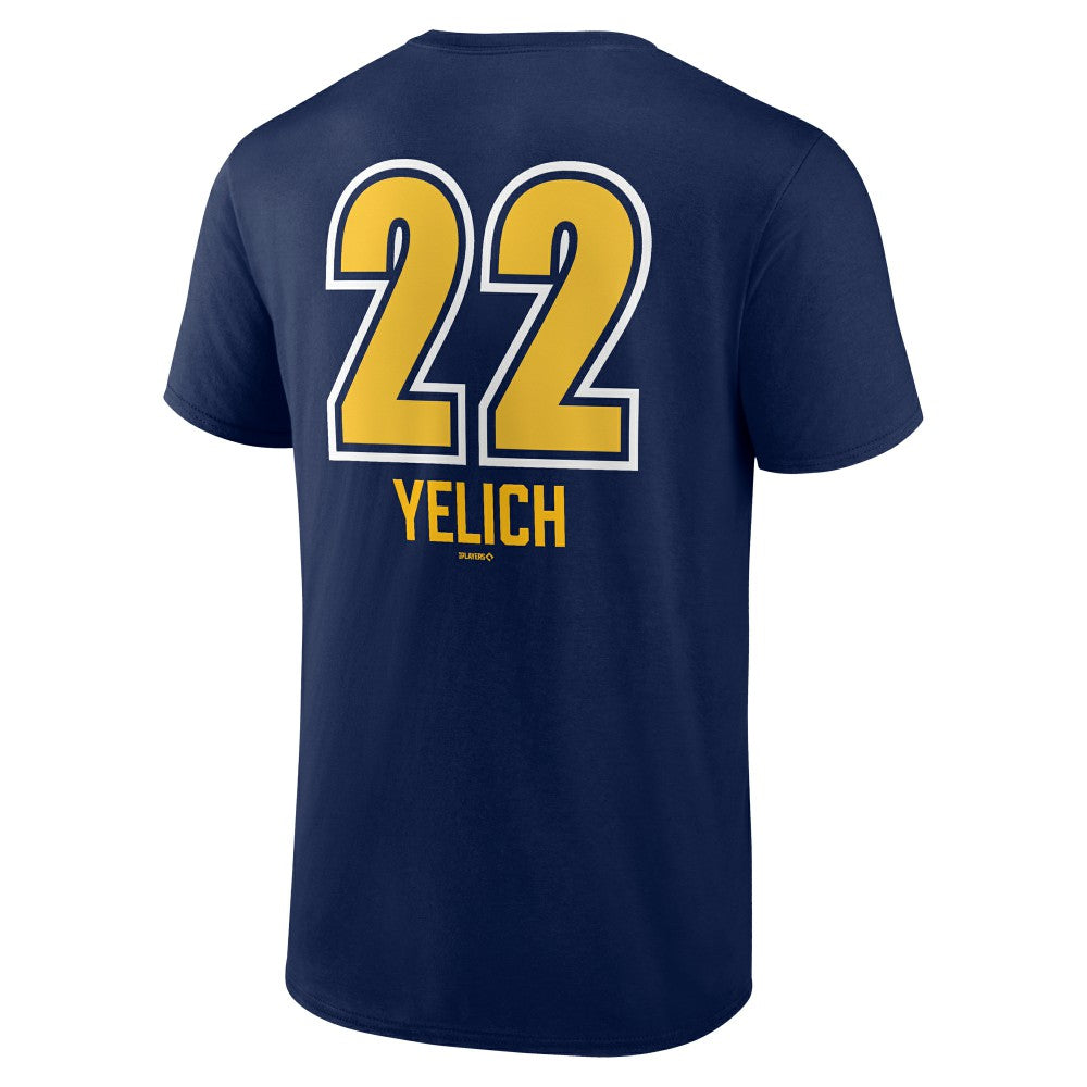 MLB Christian Yelich Milwaukee Brewers Name & Number Fastball T-Shirt