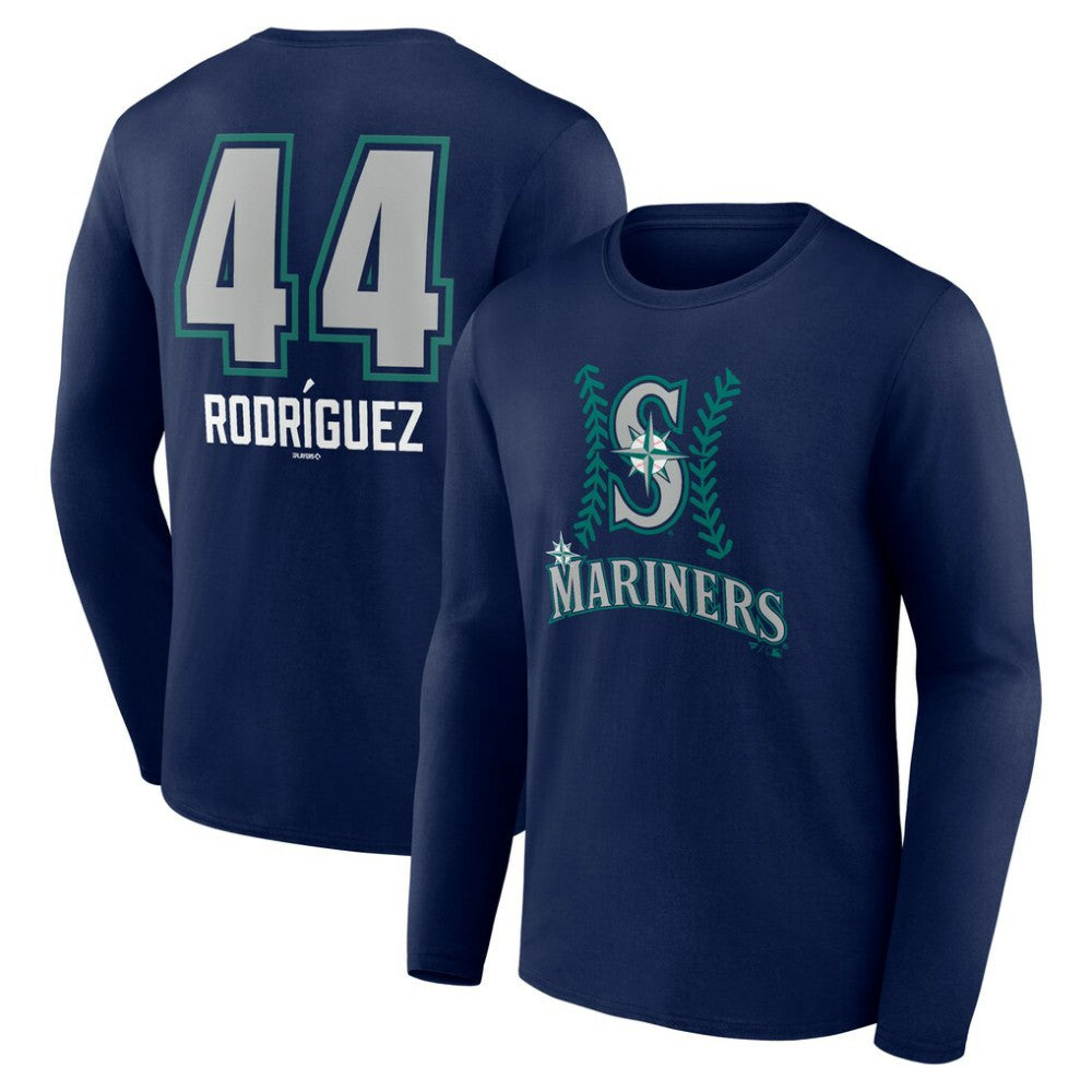 MLB Julio Rodríguez Seattle Mariners Name & Number Fastball Long Sleeve T-Shirt