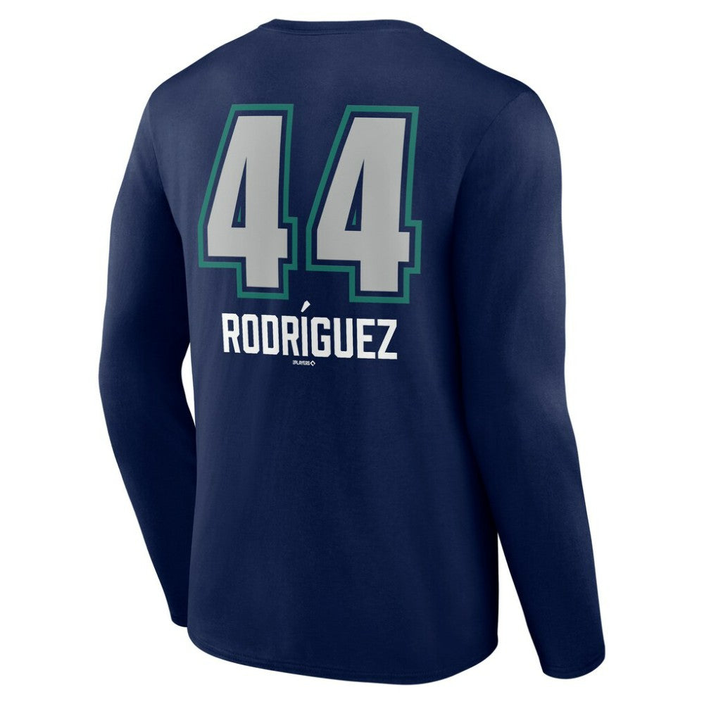 MLB Julio Rodríguez Seattle Mariners Name & Number Fastball Long Sleeve T-Shirt