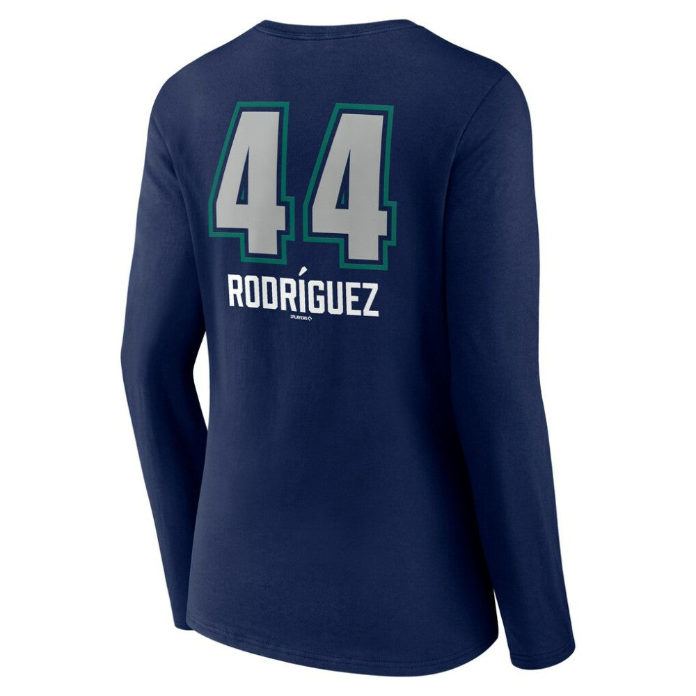 MLB Julio Rodríguez Seattle Mariners Women's Name & Number Fastball V-Neck Long Sleeve T-Shirt