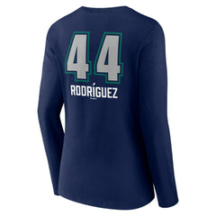 MLB Julio Rodríguez Seattle Mariners Women's Name & Number Fastball V-Neck Long Sleeve T-Shirt