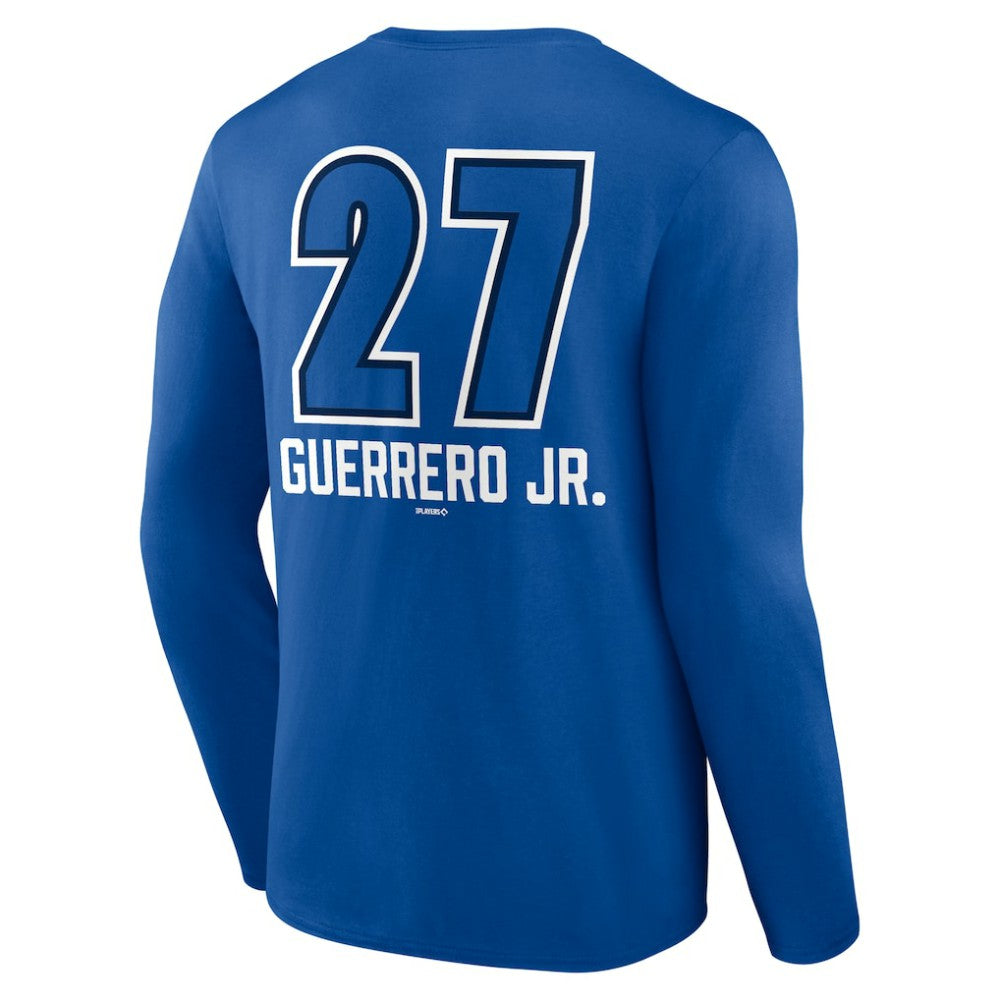 MLB Vladimir Guerrero Jr. Toronto Blue Jays Name & Number Fastball Long Sleeve T-Shirt