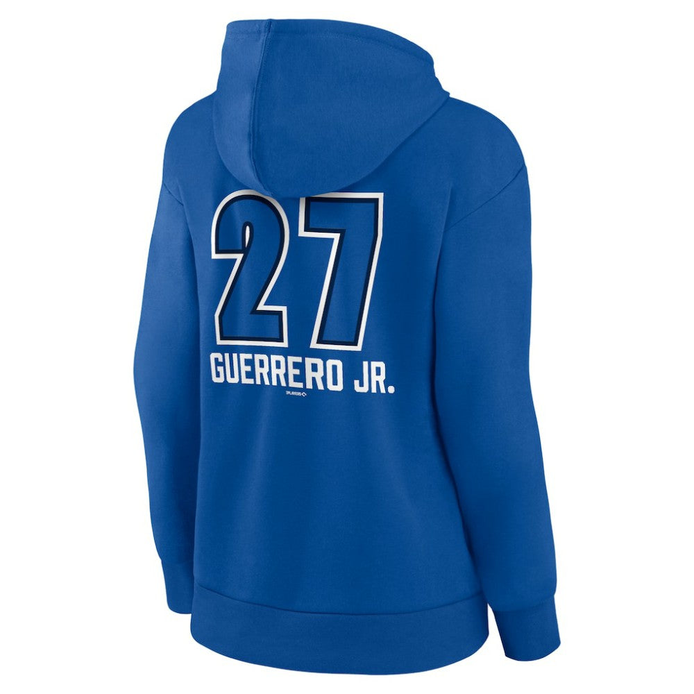 MLB Vladimir Guerrero Jr. Toronto Blue Jays Women's Name & Number Fastball Pullover Hoodie