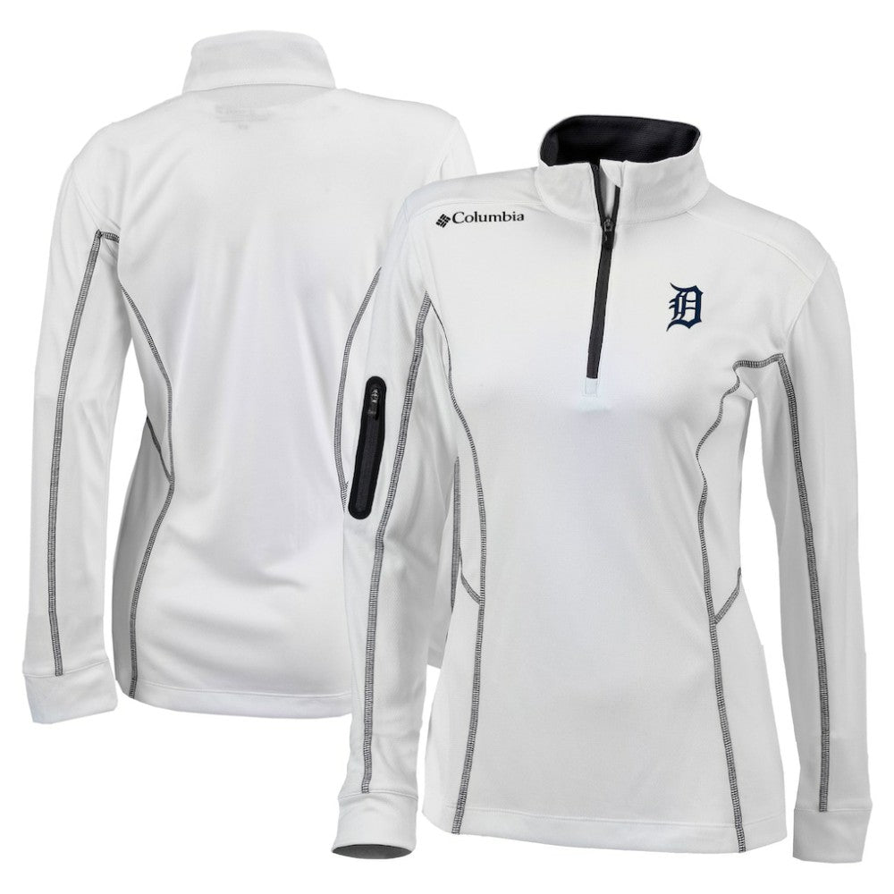 MLB Detroit Tigers Columbia Women's Omni-Wick Shotgun Quarter-Zip Pullover Top