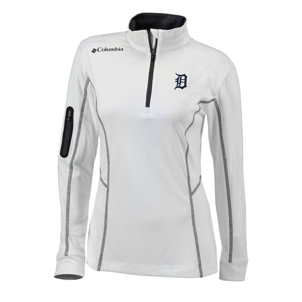 MLB Detroit Tigers Columbia Women's Omni-Wick Shotgun Quarter-Zip Pullover Top