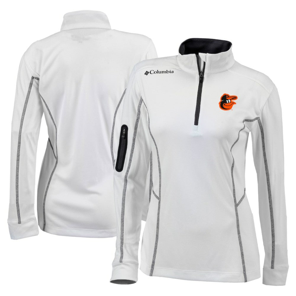 MLB Baltimore Orioles Columbia Women's Omni-Wick Shotgun Quarter-Zip Pullover Top