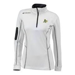 MLB Athletics Columbia Women's Omni-Wick Shotgun Quarter-Zip Pullover Top