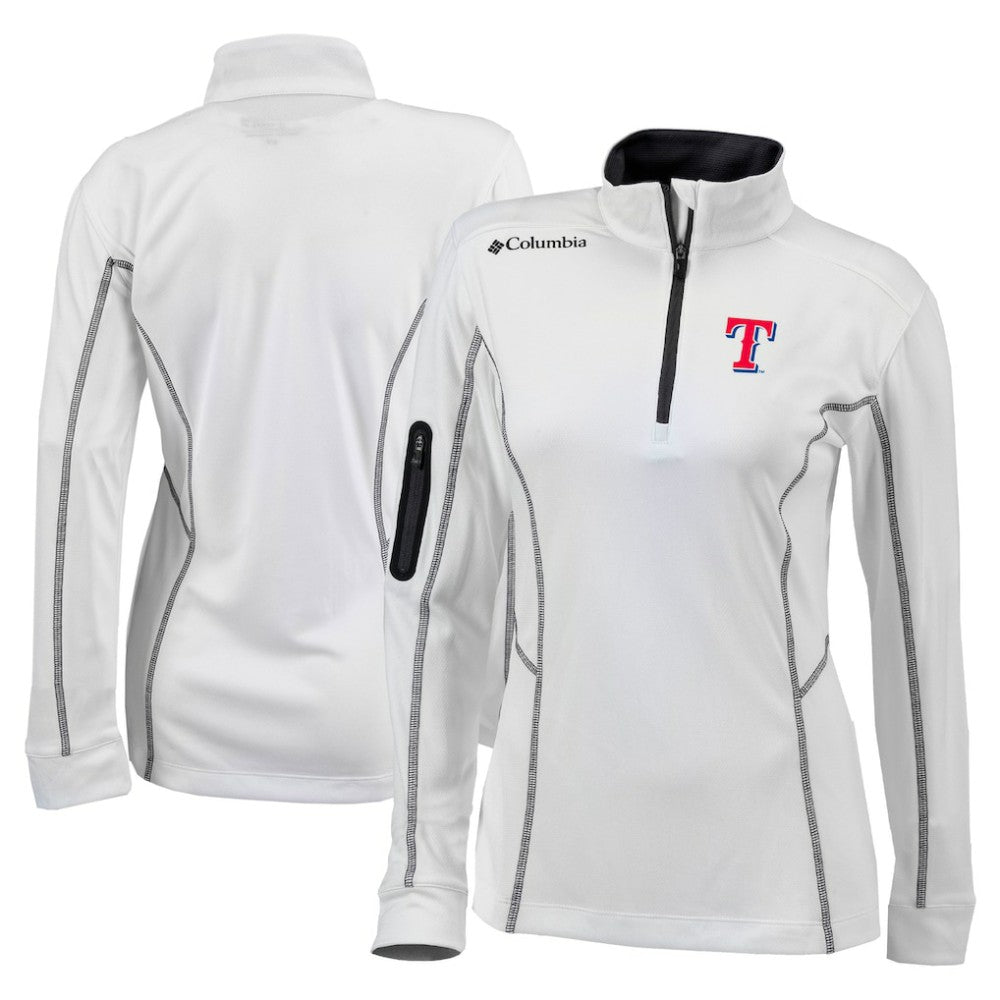 MLB Texas Rangers Columbia Women's Omni-Wick Shotgun Quarter-Zip Pullover Top
