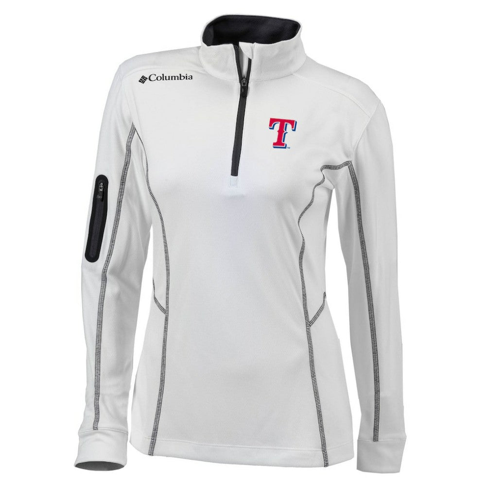 MLB Texas Rangers Columbia Women's Omni-Wick Shotgun Quarter-Zip Pullover Top