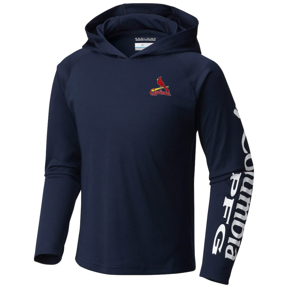 MLB St. Louis Cardinals Columbia Youth Terminal Tackle Long Sleeve Hoodie T-Shirt