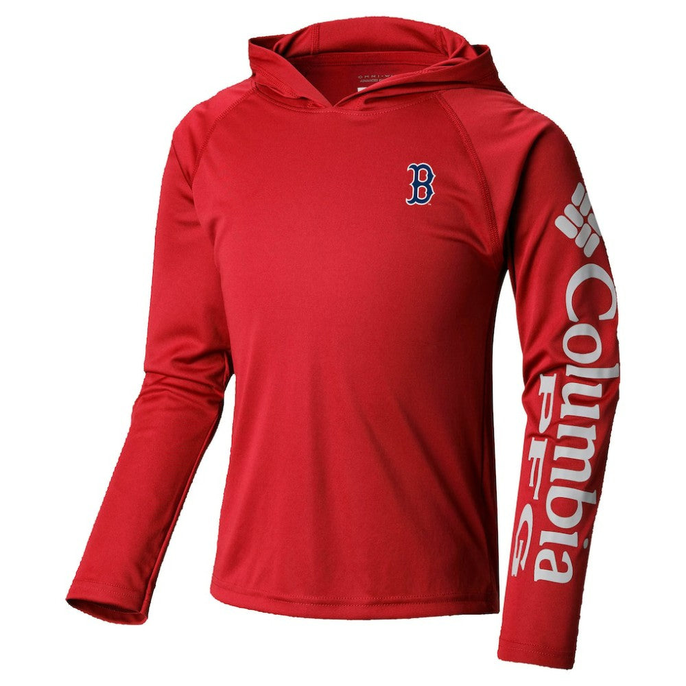MLB Boston Red Sox Columbia Youth Terminal Tackle Long Sleeve Hoodie T-Shirt