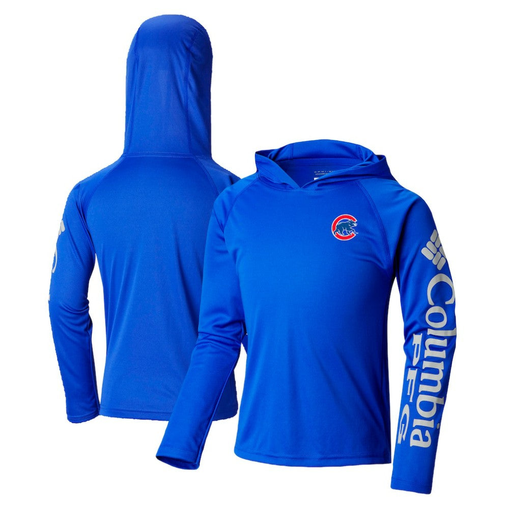 MLB Chicago Cubs Columbia Youth Terminal Tackle Long Sleeve Hoodie T-Shirt