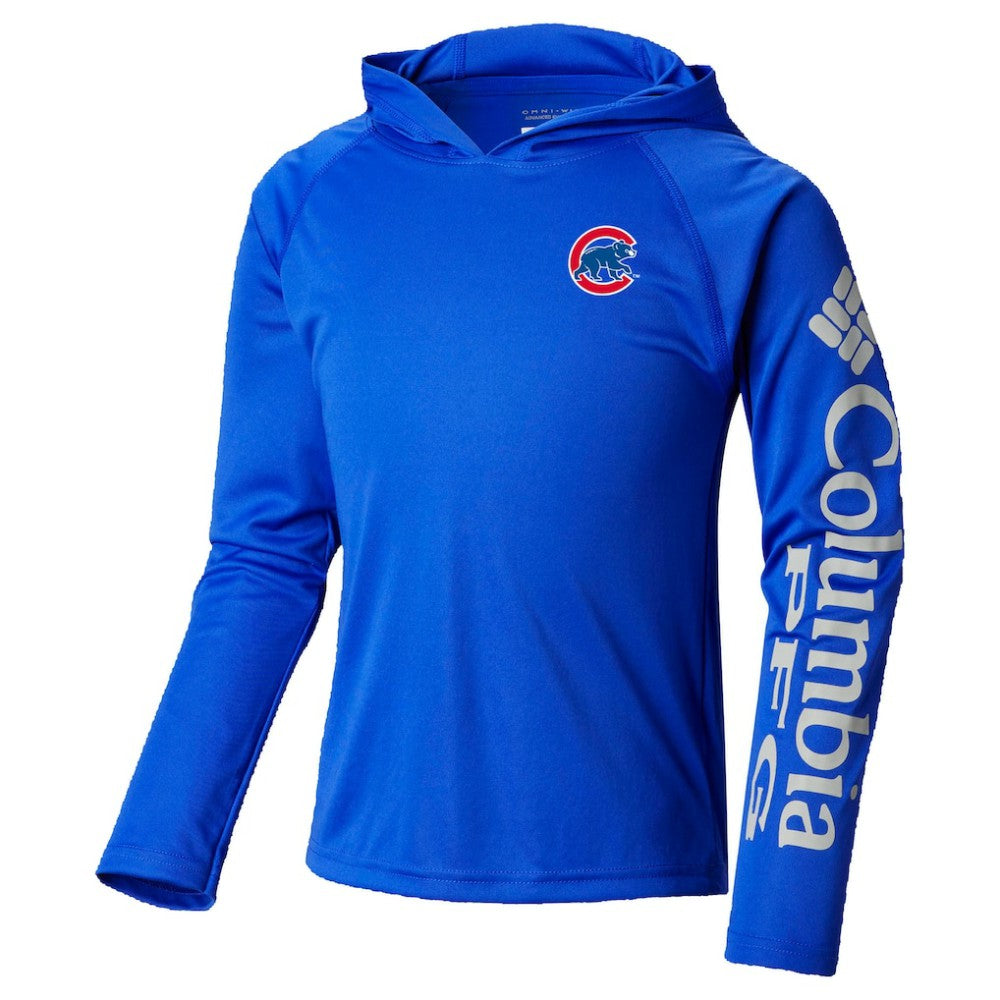 MLB Chicago Cubs Columbia Youth Terminal Tackle Long Sleeve Hoodie T-Shirt