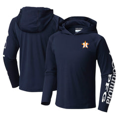 MLB Houston Astros Columbia Youth Terminal Tackle Long Sleeve Hoodie T-Shirt