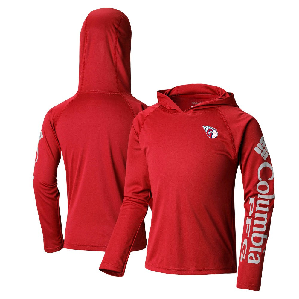 MLB Cleveland Guardians Columbia Youth Terminal Tackle Long Sleeve Hoodie T-Shirt
