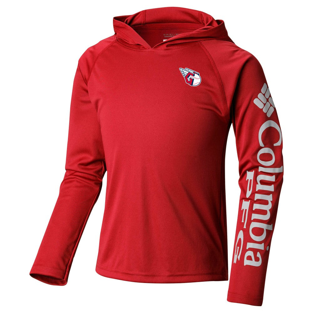 MLB Cleveland Guardians Columbia Youth Terminal Tackle Long Sleeve Hoodie T-Shirt