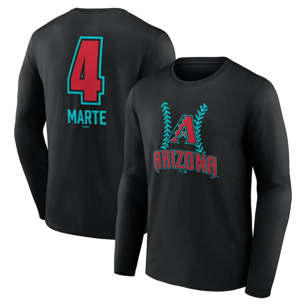 MLB Ketel Marte Arizona Diamondbacks Name & Number Fastball Long Sleeve T-Shirt