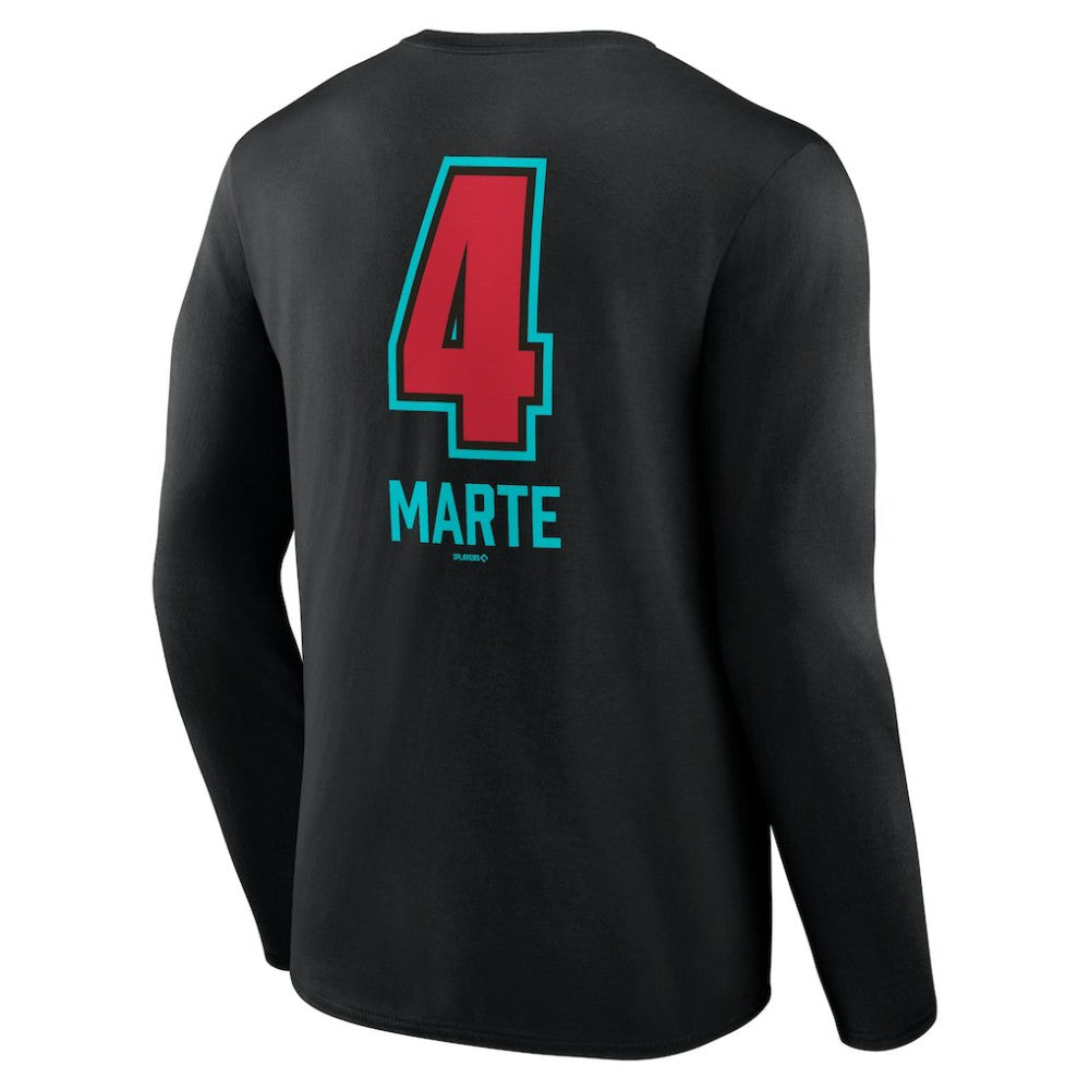 MLB Ketel Marte Arizona Diamondbacks Name & Number Fastball Long Sleeve T-Shirt