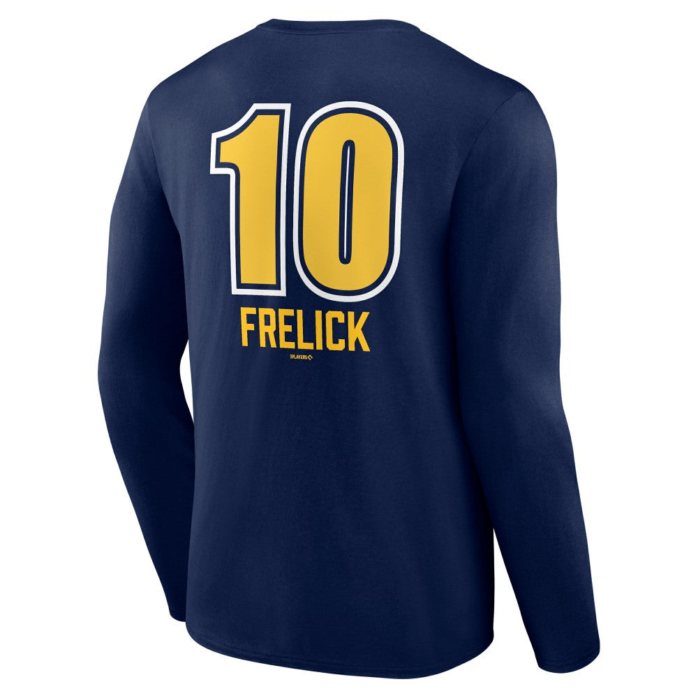 MLB Sal Frelick Milwaukee Brewers Name & Number Fastball Long Sleeve T-Shirt