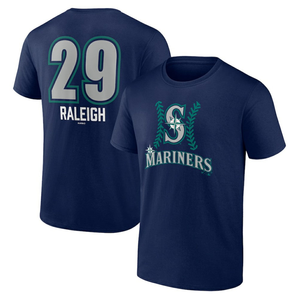 MLB Cal Raleigh Seattle Mariners Name & Number Fastball T-Shirt