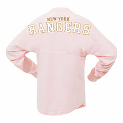 NHL Pink New York Rangers Fanatics Women's Spirit Jersey Long Sleeve T-Shirt
