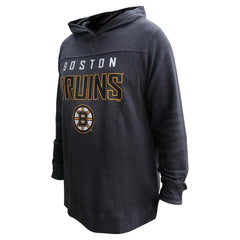 NHL Black David Pastrnak Boston Bruins Profile Women's Plus Size Name & Number Thermal Pullover Hoodie