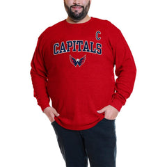 NHL Red Alexander Ovechkin Washington Capitals Profile Big & Tall Name & Number Thermal Pullover Sweatshirt