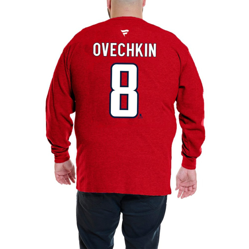 NHL Red Alexander Ovechkin Washington Capitals Profile Big & Tall Name & Number Thermal Pullover Sweatshirt