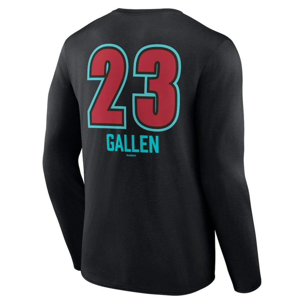 MLB Zac Gallen Arizona Diamondbacks Name & Number Fastball Long Sleeve T-Shirt