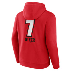 MLB Spencer Steer Cincinnati Reds Name & Number Fastball Pullover Hoodie