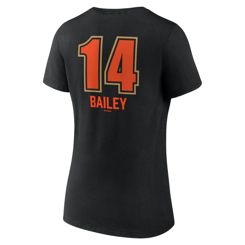 MLB Patrick Bailey San Francisco Giants Women's Name & Number Fastball V-Neck T-Shirt
