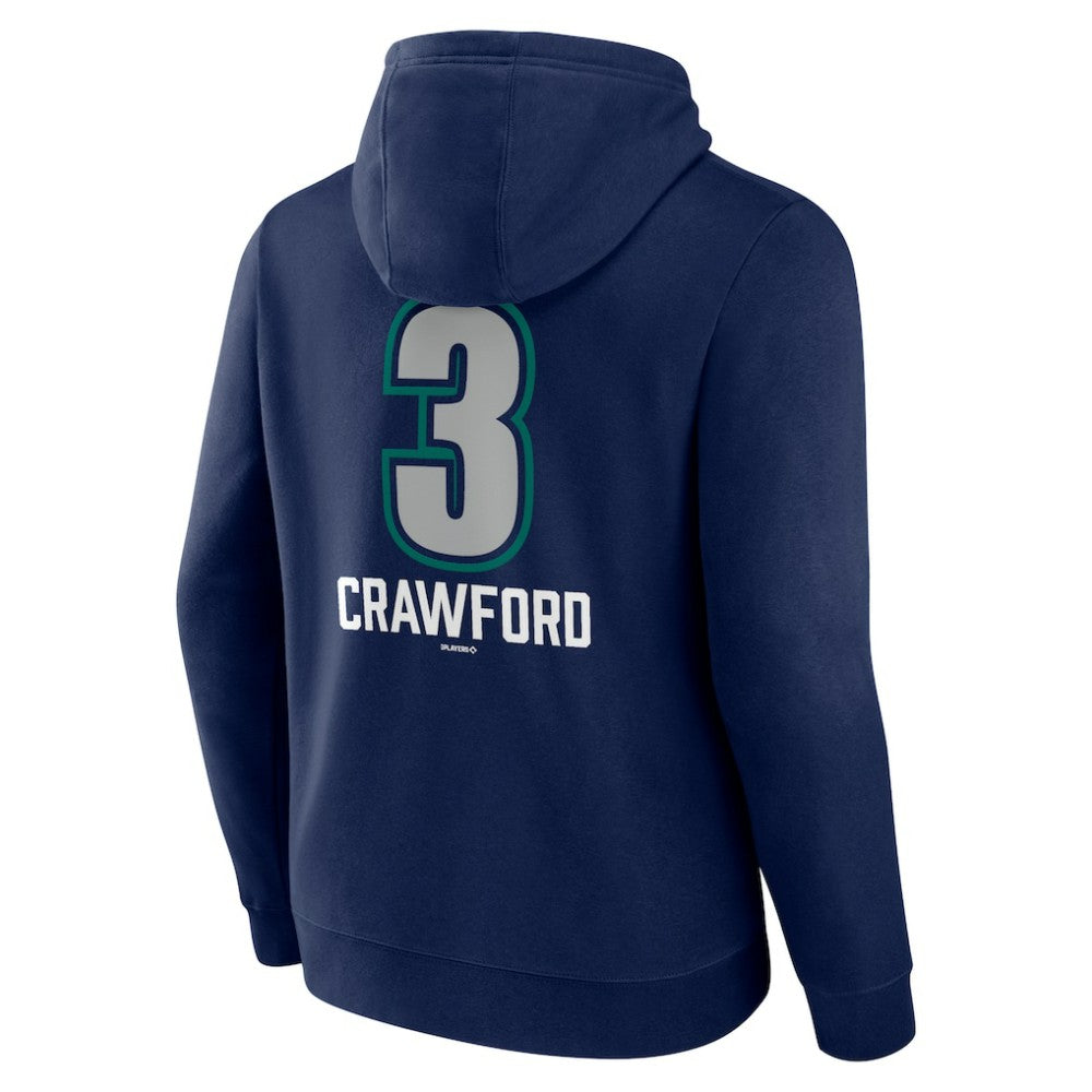 MLB J.P. Crawford Seattle Mariners Name & Number Fastball Pullover Hoodie
