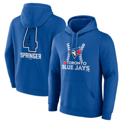 MLB George Springer Toronto Blue Jays Name & Number Fastball Pullover Hoodie