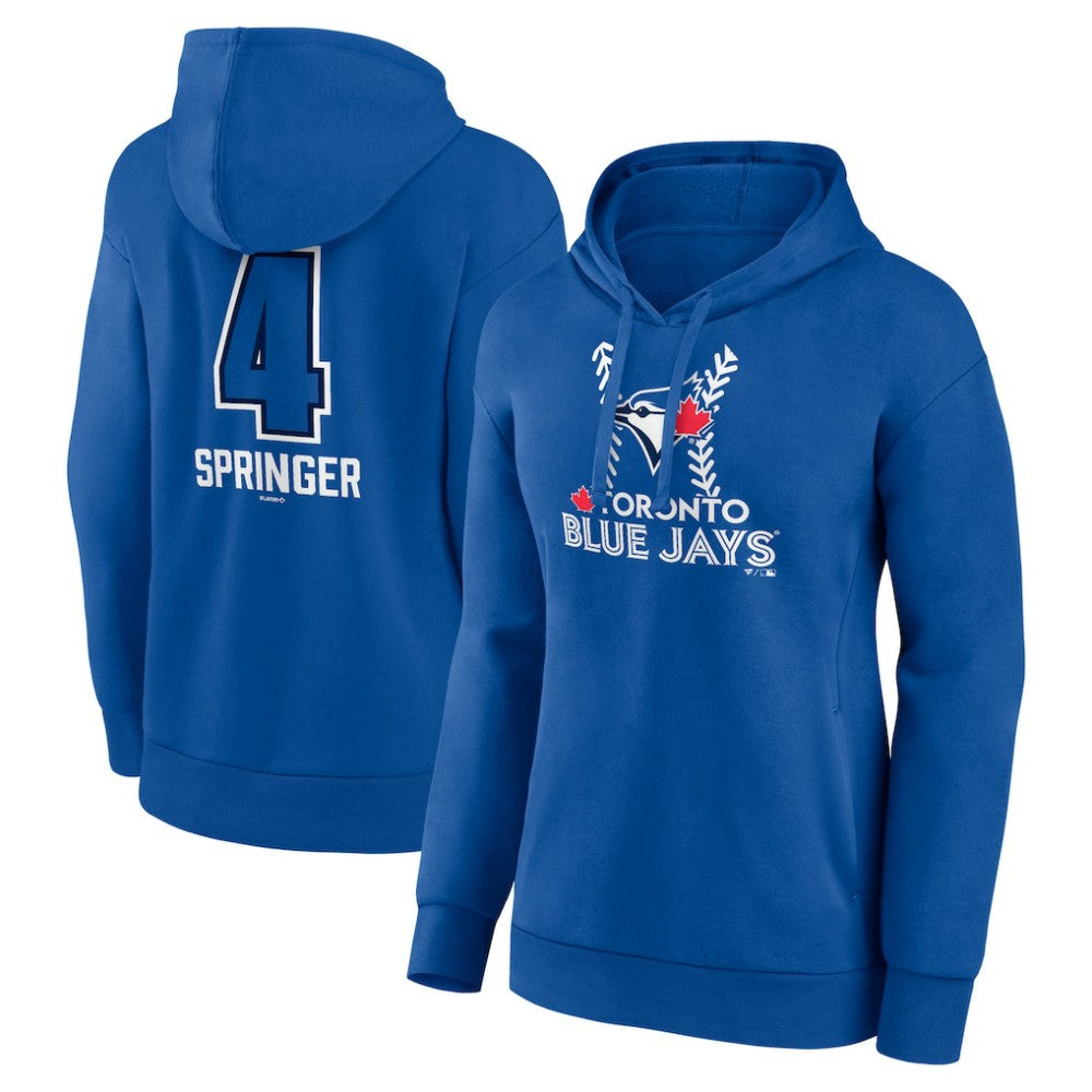 MLB George Springer Toronto Blue Jays Women's Name & Number Fastball Pullover Hoodie