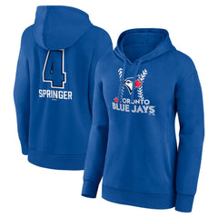 MLB George Springer Toronto Blue Jays Women's Name & Number Fastball Pullover Hoodie