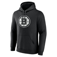 NHL Black Boston Bruins Personalized Name & Number Monochrome Pullover Hoodie