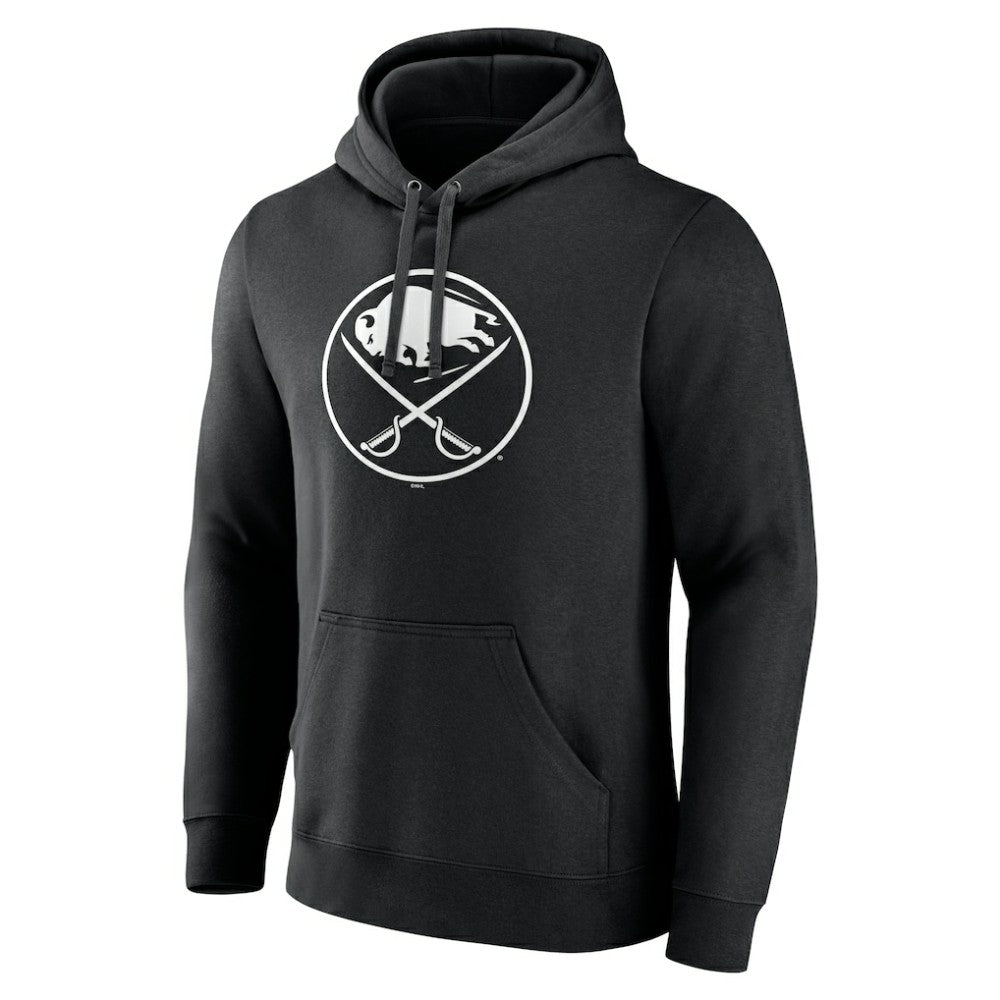 NHL Black Buffalo Sabres Personalized Name & Number Monochrome Pullover Hoodie