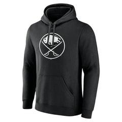NHL Black Buffalo Sabres Personalized Name & Number Monochrome Pullover Hoodie