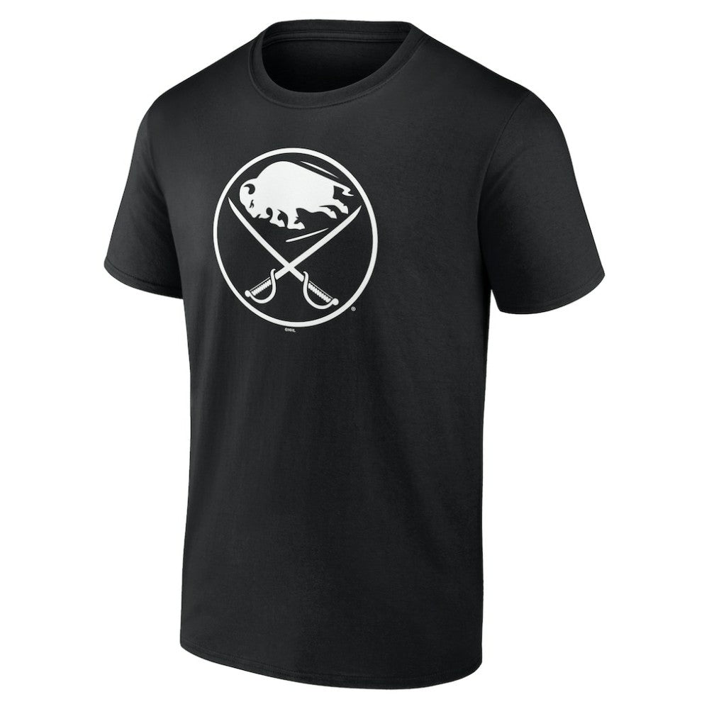 NHL Black Buffalo Sabres Personalized Name & Number Monochrome T-Shirt