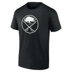 NHL Black Buffalo Sabres Personalized Name & Number Monochrome T-Shirt