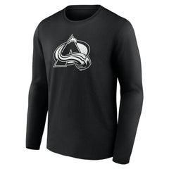 NHL Black Colorado Avalanche Personalized Name & Number Monochrome Long Sleeve T-Shirt