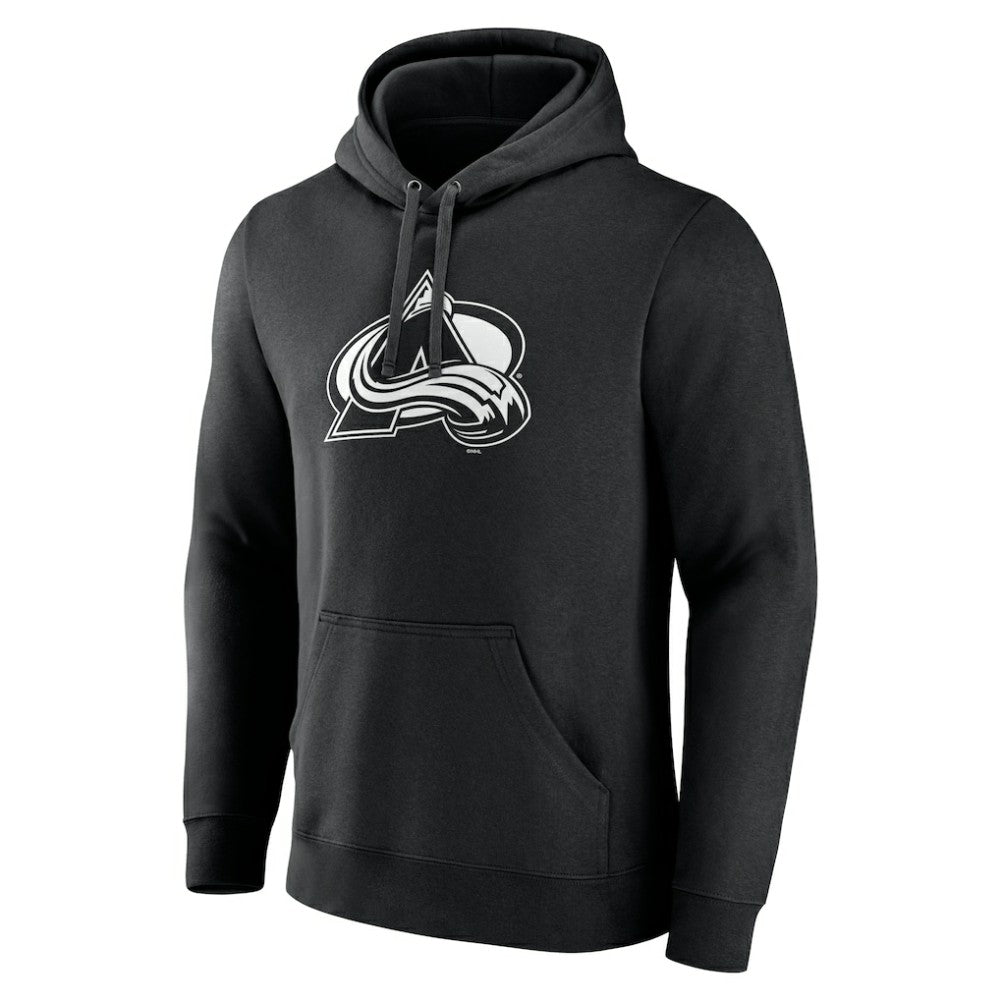 NHL Black Colorado Avalanche Personalized Name & Number Monochrome Pullover Hoodie