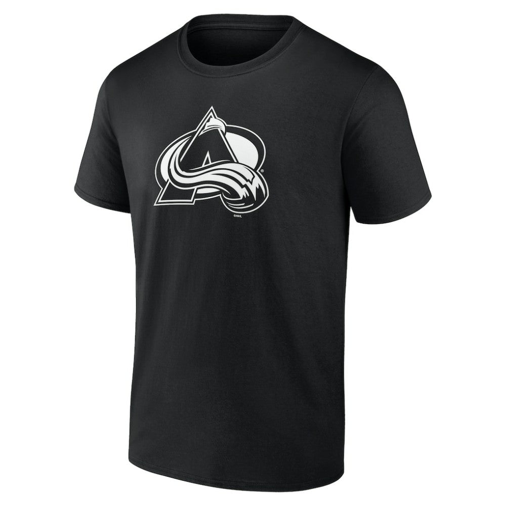 NHL Black Colorado Avalanche Personalized Name & Number Monochrome T-Shirt