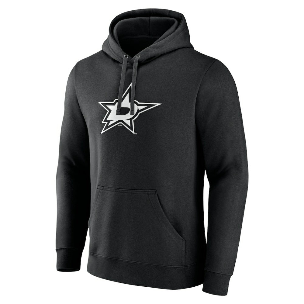 NHL Black Dallas Stars Personalized Name & Number Monochrome Pullover Hoodie