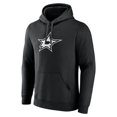 NHL Black Dallas Stars Personalized Name & Number Monochrome Pullover Hoodie